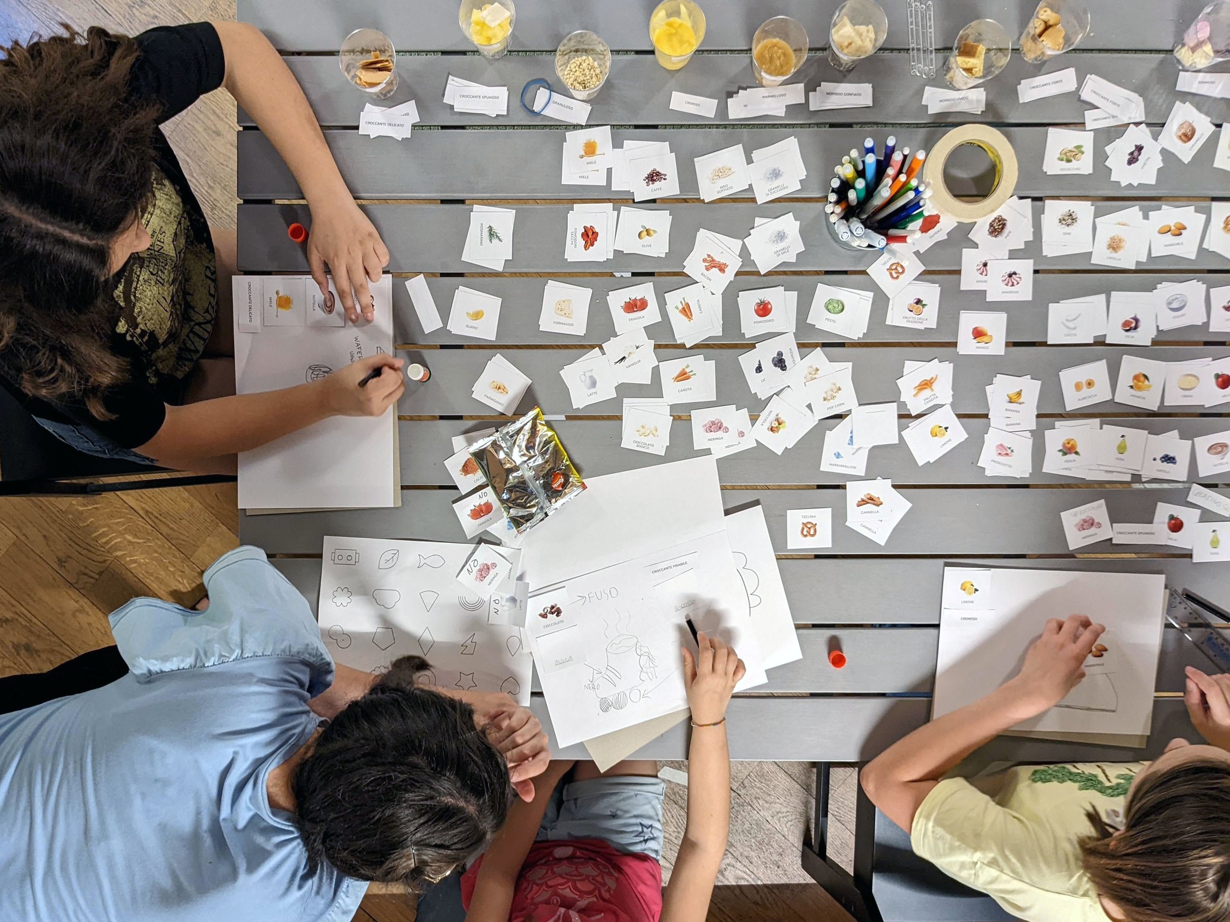 Child designing snack